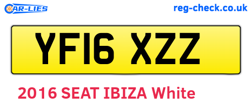 YF16XZZ are the vehicle registration plates.