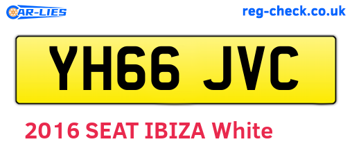 YH66JVC are the vehicle registration plates.