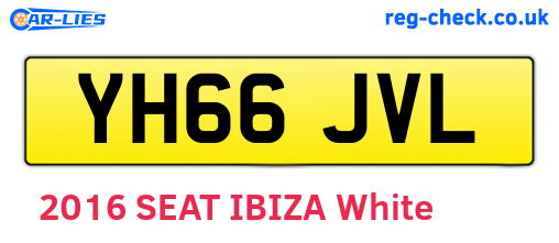 YH66JVL are the vehicle registration plates.