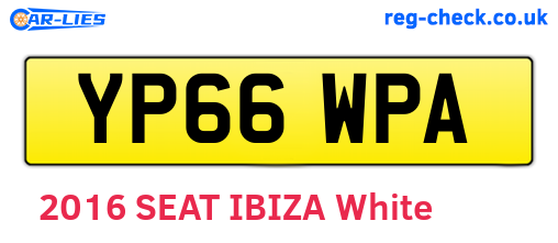 YP66WPA are the vehicle registration plates.