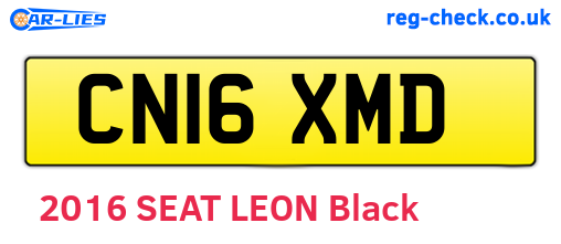 CN16XMD are the vehicle registration plates.