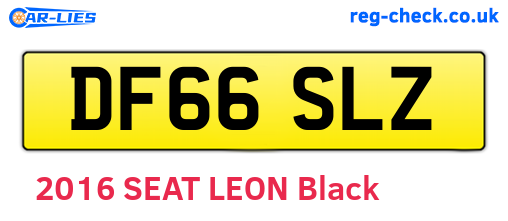 DF66SLZ are the vehicle registration plates.