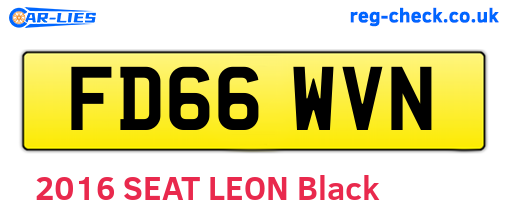 FD66WVN are the vehicle registration plates.