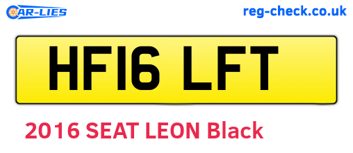 HF16LFT are the vehicle registration plates.