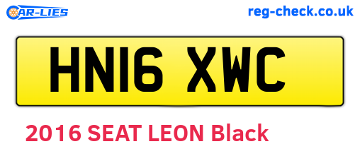 HN16XWC are the vehicle registration plates.