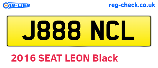 J888NCL are the vehicle registration plates.