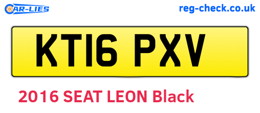 KT16PXV are the vehicle registration plates.