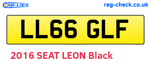 LL66GLF are the vehicle registration plates.