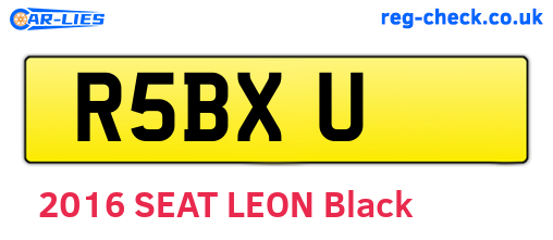 R5BXU are the vehicle registration plates.