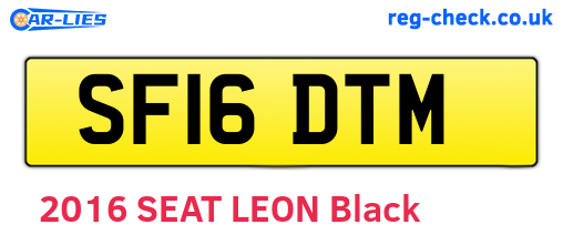 SF16DTM are the vehicle registration plates.
