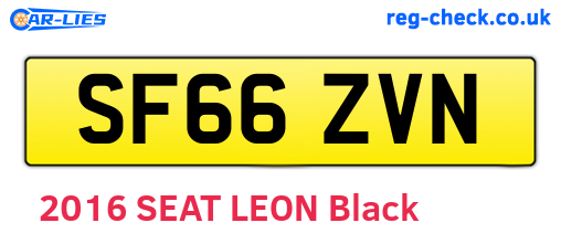 SF66ZVN are the vehicle registration plates.