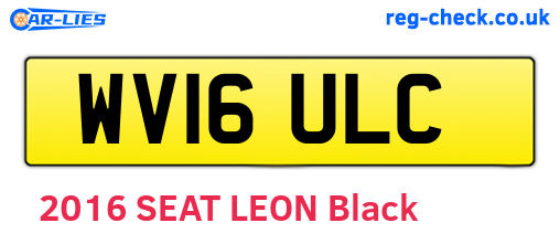 WV16ULC are the vehicle registration plates.