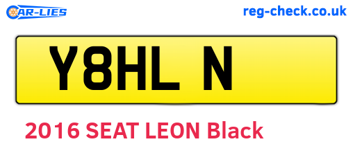 Y8HLN are the vehicle registration plates.