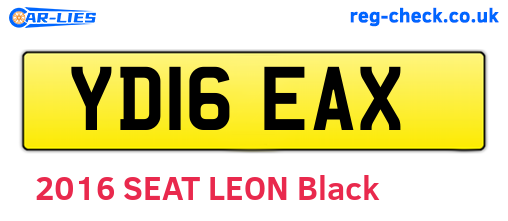 YD16EAX are the vehicle registration plates.