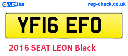 YF16EFO are the vehicle registration plates.