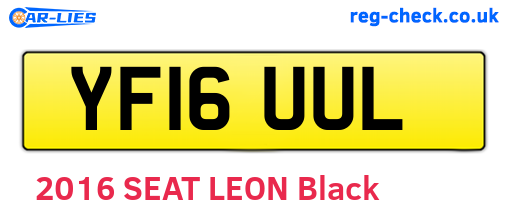 YF16UUL are the vehicle registration plates.
