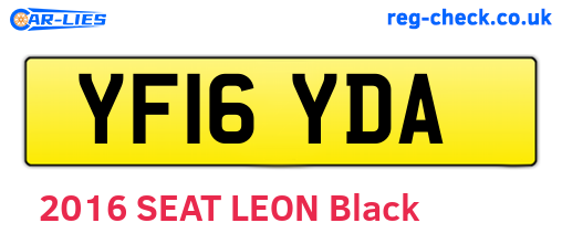 YF16YDA are the vehicle registration plates.