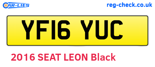 YF16YUC are the vehicle registration plates.