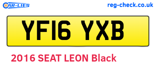 YF16YXB are the vehicle registration plates.