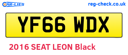 YF66WDX are the vehicle registration plates.