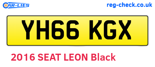 YH66KGX are the vehicle registration plates.