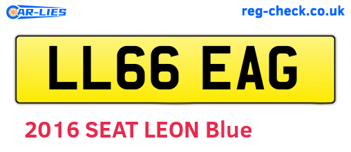 LL66EAG are the vehicle registration plates.