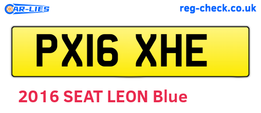 PX16XHE are the vehicle registration plates.