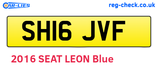 SH16JVF are the vehicle registration plates.