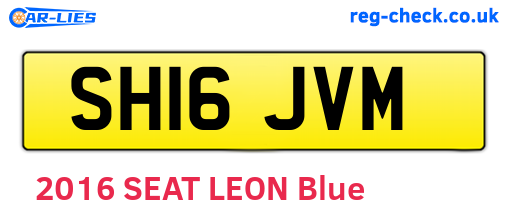SH16JVM are the vehicle registration plates.