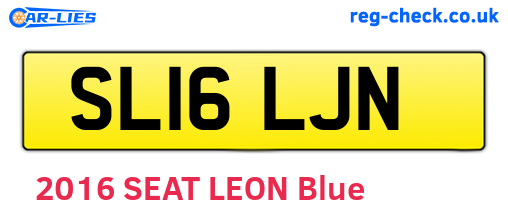 SL16LJN are the vehicle registration plates.