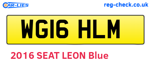 WG16HLM are the vehicle registration plates.