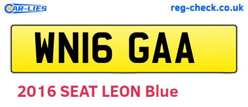WN16GAA are the vehicle registration plates.