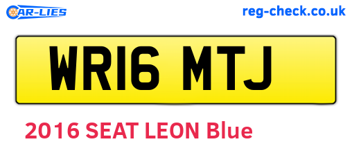 WR16MTJ are the vehicle registration plates.
