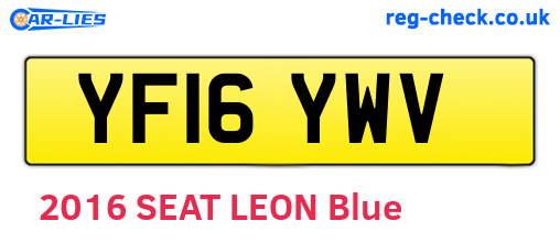 YF16YWV are the vehicle registration plates.