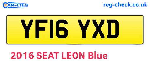 YF16YXD are the vehicle registration plates.