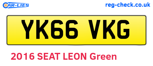 YK66VKG are the vehicle registration plates.
