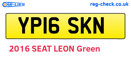 YP16SKN are the vehicle registration plates.