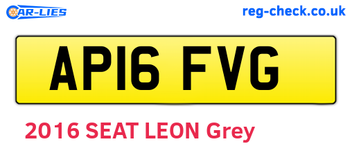 AP16FVG are the vehicle registration plates.