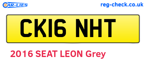CK16NHT are the vehicle registration plates.