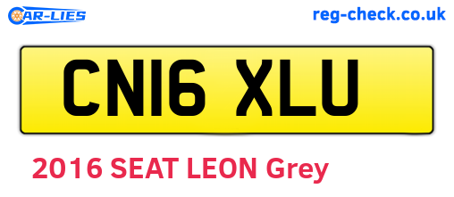 CN16XLU are the vehicle registration plates.
