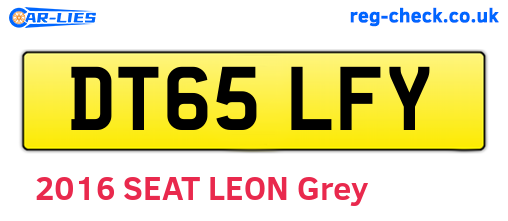 DT65LFY are the vehicle registration plates.