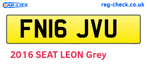 FN16JVU are the vehicle registration plates.