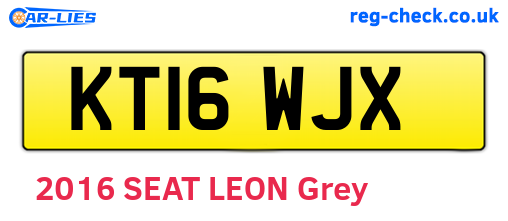 KT16WJX are the vehicle registration plates.