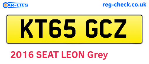KT65GCZ are the vehicle registration plates.