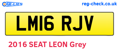 LM16RJV are the vehicle registration plates.