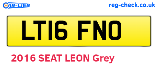 LT16FNO are the vehicle registration plates.