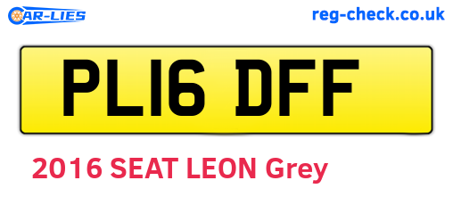 PL16DFF are the vehicle registration plates.