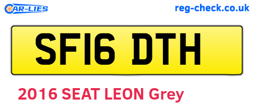 SF16DTH are the vehicle registration plates.