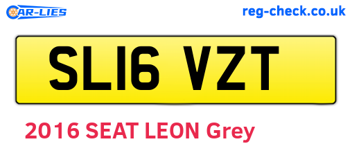SL16VZT are the vehicle registration plates.