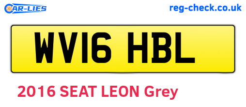 WV16HBL are the vehicle registration plates.
